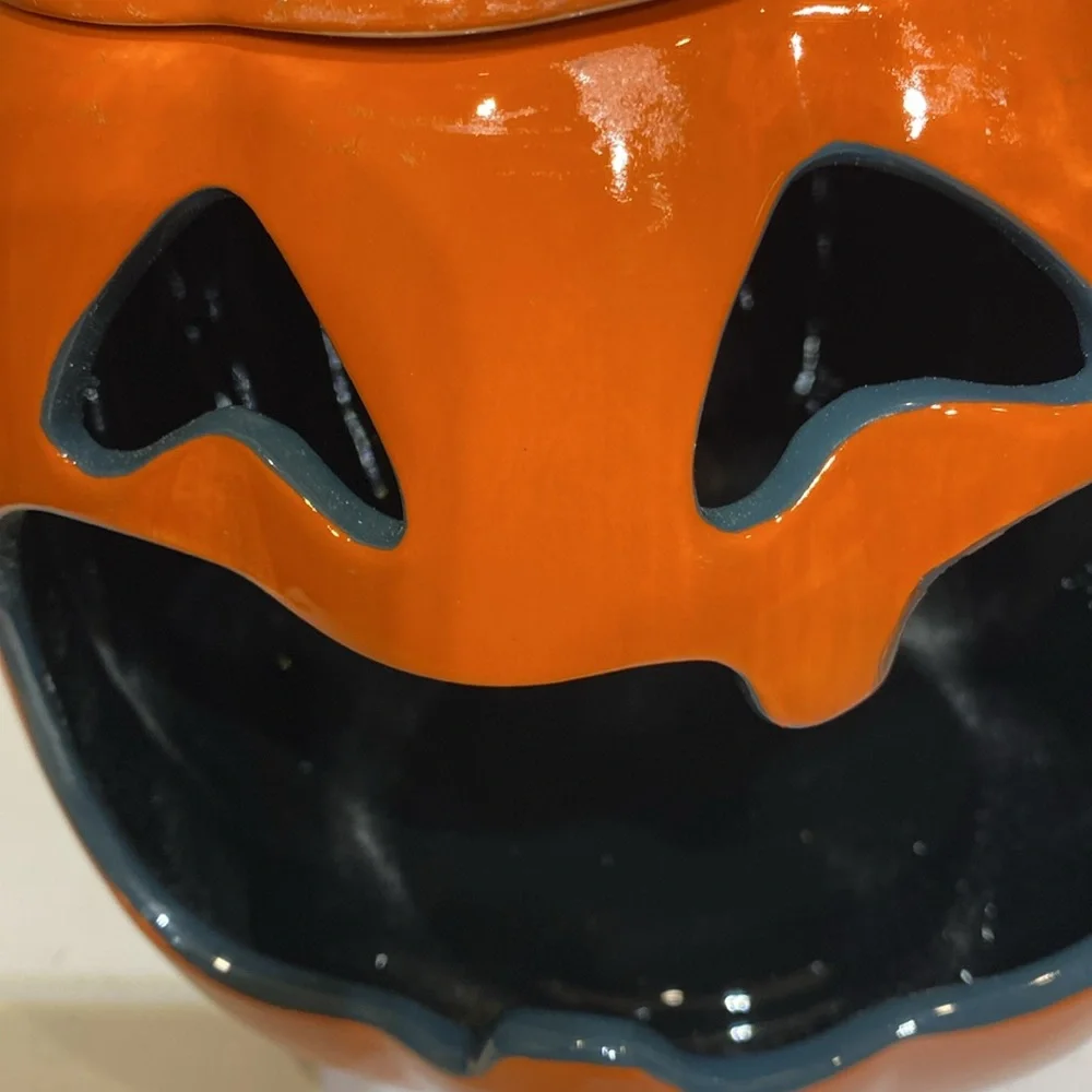 NWT Celebrate Together™ Halloween Ceramic Jack-'O'-Lantern Candy Bowl Home Decor - Picture 9 of 11